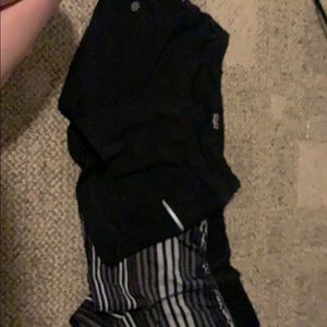 Shorts one is black and one is black and white!